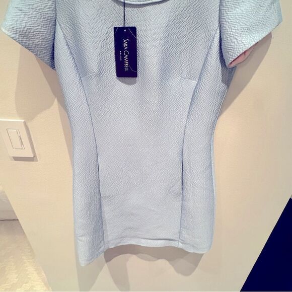 NWT- Sara Campbell Boston Cap Sleeve Shift Dress Light Blue Size 8 - Picture 2 of 15